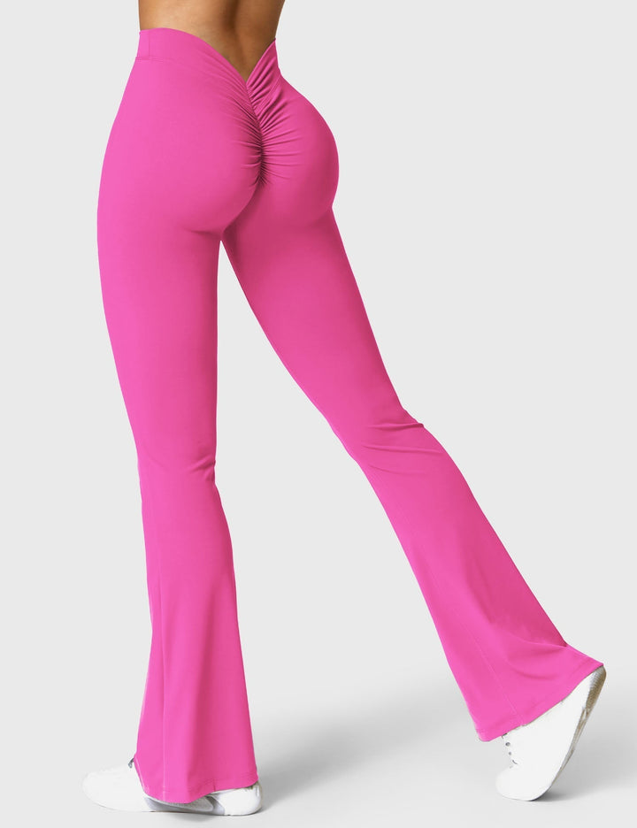 Ausgestellte Leggings mit V-Ausschnitt