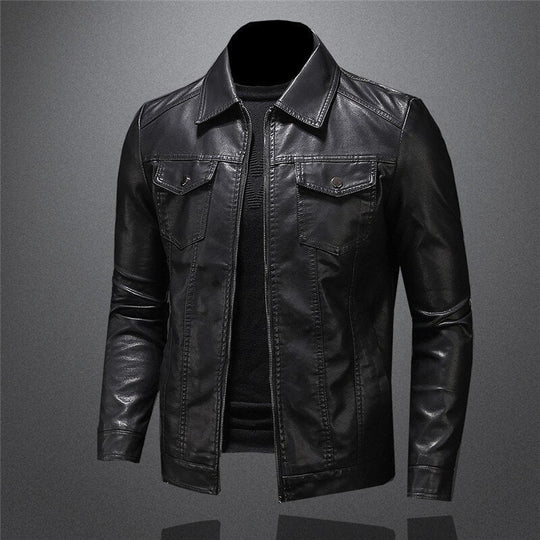 Klassische Lederjacke für Herren - Arvani