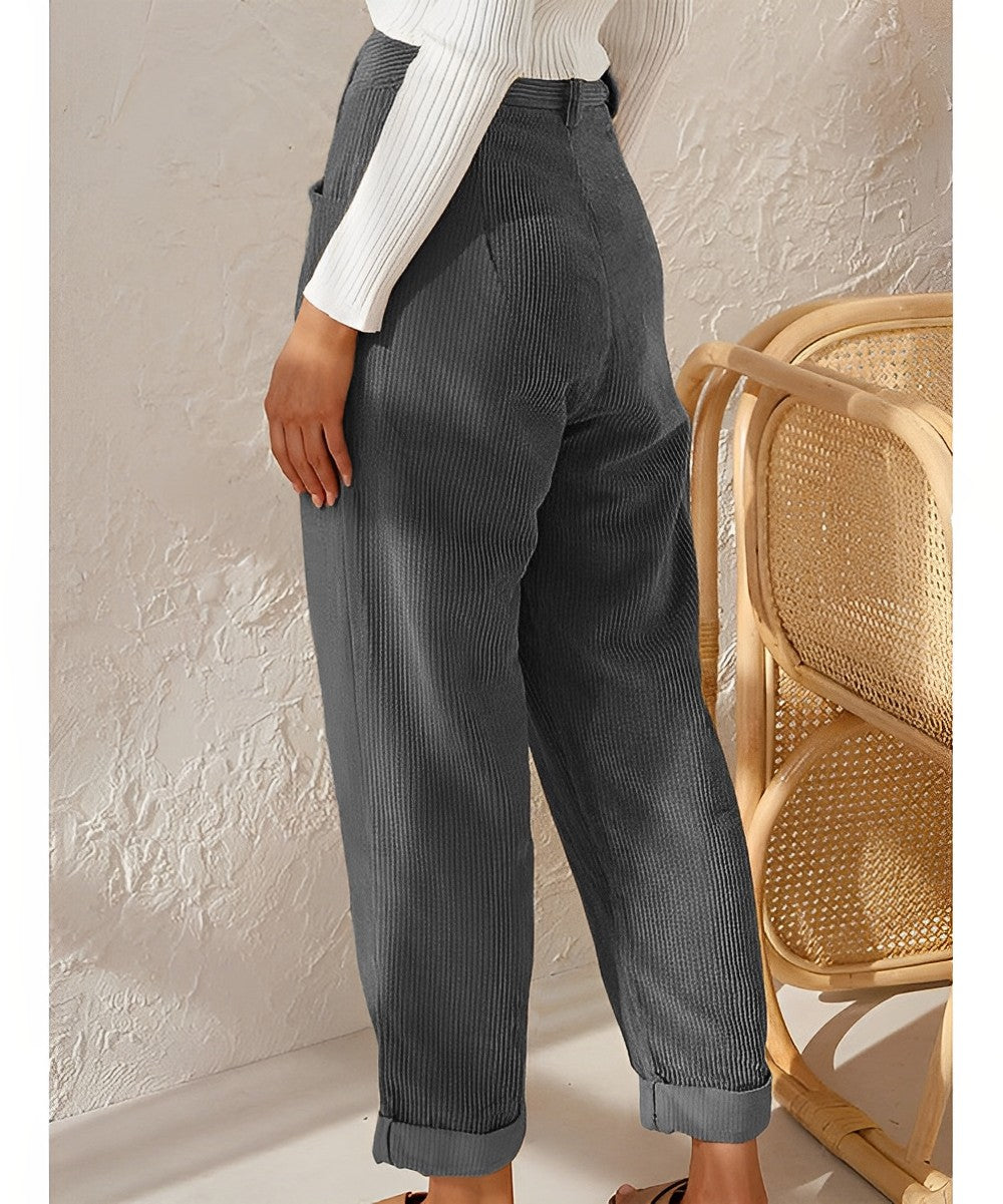 Gerade Hose aus Cord